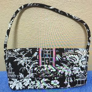 Vera Bradley Shoulder Handbag, Brown with Pink, Vintage